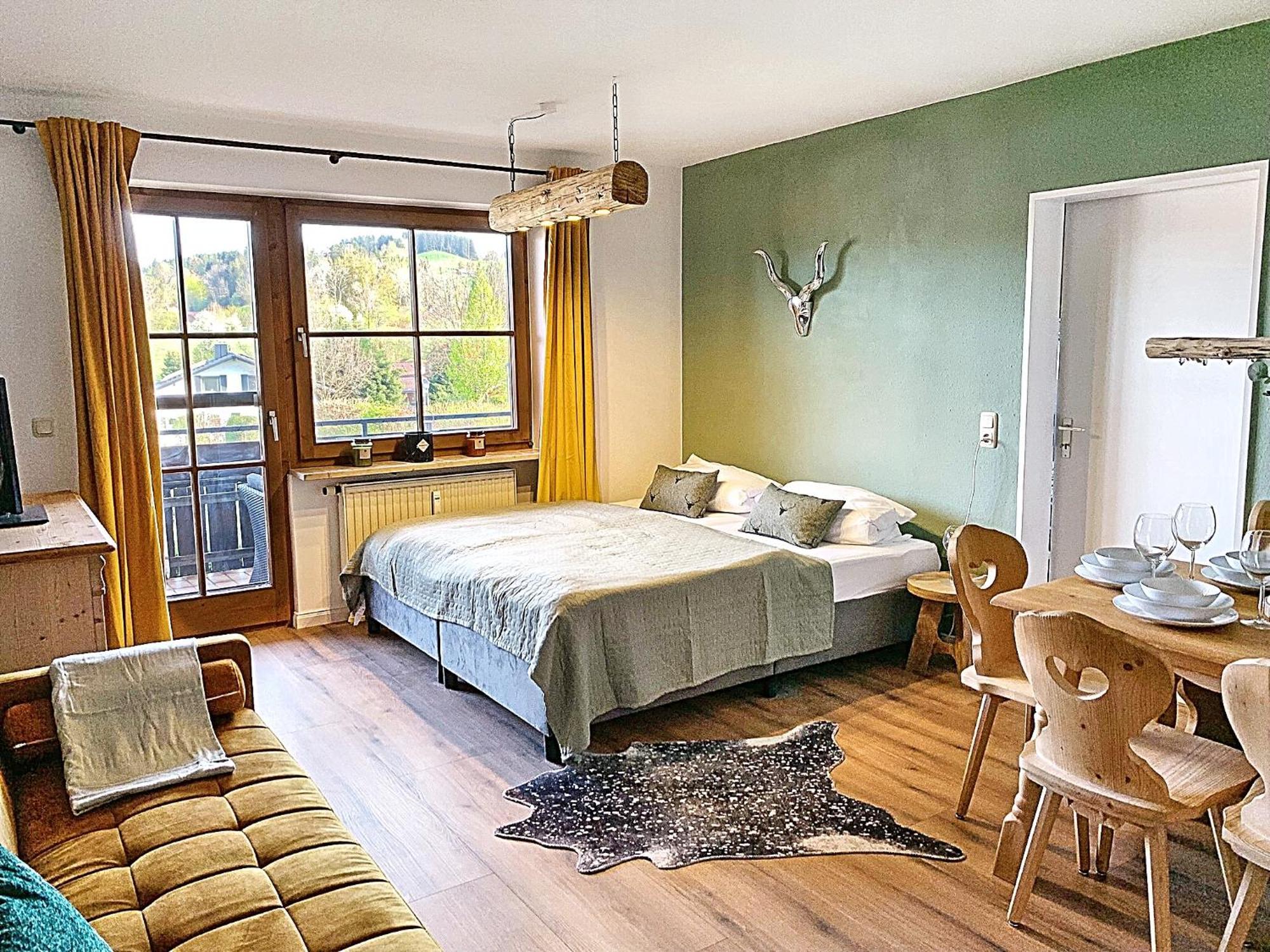 Lindners Hideaways - Bergnest Lodge - Bergblick Fewo 6 Pers Balkon Garten Hund Ski Unterkunft Luftkurort Oberreute Naehe Buchenegger Wasserfaelle Eistobel Bodensee Exterior foto